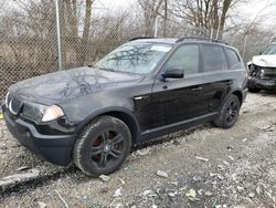 Salvage cars for sale from Copart Cicero, IN: 2004 BMW X3 3.0I