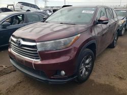 Salvage cars for sale at Elgin, IL auction: 2015 Toyota Highlander LE