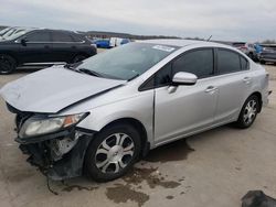 Salvage cars for sale from Copart Grand Prairie, TX: 2015 Honda Civic Hybrid