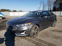 Salvage cars for sale at Dunn, NC auction: 2019 Ford Fusion Titanium