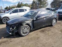 Infiniti Q50 Luxe salvage cars for sale: 2018 Infiniti Q50 Luxe