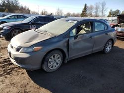 Honda Civic LX salvage cars for sale: 2012 Honda Civic LX