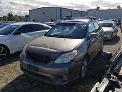Salvage cars for sale at Vallejo, CA auction: 2007 Toyota Corolla Matrix XR