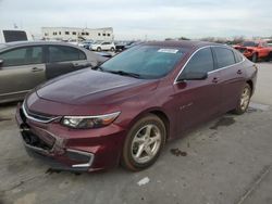 Salvage cars for sale at Grand Prairie, TX auction: 2016 Chevrolet Malibu LS