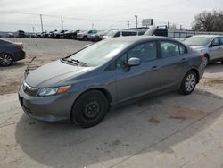 Salvage cars for sale from Copart Oklahoma City, OK: 2012 Honda Civic LX