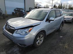 Salvage cars for sale at Woodburn, OR auction: 2014 Subaru Forester 2.5I Premium