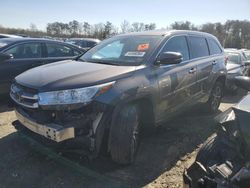 Salvage cars for sale at Waldorf, MD auction: 2018 Toyota Highlander SE