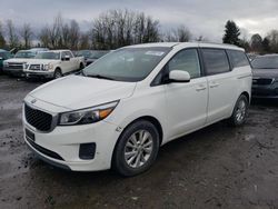 Salvage cars for sale at Portland, OR auction: 2015 KIA Sedona LX