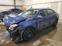 Salvage cars for sale from Copart Nisku, AB: 2014 Toyota Corolla L