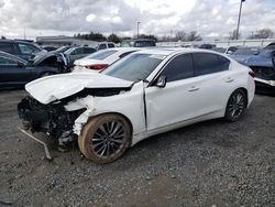 Salvage cars for sale at Sacramento, CA auction: 2021 Infiniti Q50 Luxe