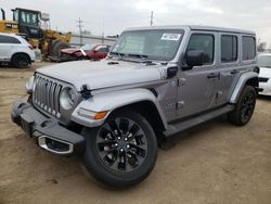 Salvage cars for sale from Copart Chicago Heights, IL: 2021 Jeep Wrangler Unlimited Sahara 4XE