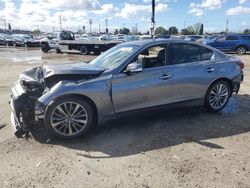 Salvage cars for sale at Los Angeles, CA auction: 2020 Infiniti Q50 Pure