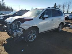 Salvage cars for sale from Copart Bowmanville, ON: 2016 Subaru Forester 2.5I Touring