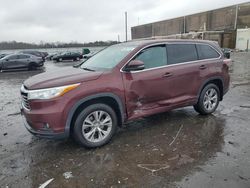 Toyota Highlander salvage cars for sale: 2015 Toyota Highlander LE