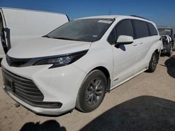 Salvage cars for sale from Copart Temple, TX: 2021 Toyota Sienna LE