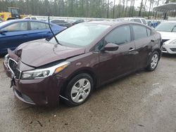 Salvage cars for sale from Copart Harleyville, SC: 2017 KIA Forte LX