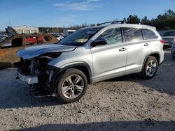 Toyota Highlander Limited salvage cars for sale: 2017 Toyota Highlander Limited