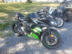 Salvage motorcycles for sale at Riverview, FL auction: 2017 Kawasaki EX650 F