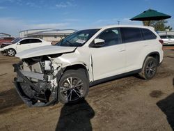 Salvage cars for sale at San Diego, CA auction: 2019 Toyota Highlander LE