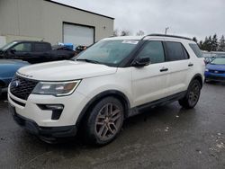 Salvage cars for sale at Woodburn, OR auction: 2018 Ford Explorer Sport