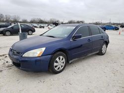 Salvage cars for sale from Copart New Braunfels, TX: 2005 Honda Accord LX