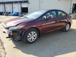 Salvage cars for sale from Copart Louisville, KY: 2012 Honda Civic LX