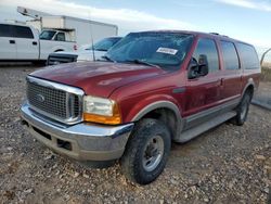 Ford salvage cars for sale: 2000 Ford Excursion Limited