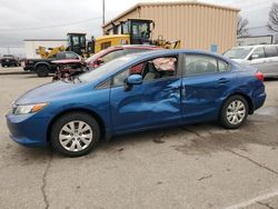 Salvage cars for sale from Copart Moraine, OH: 2012 Honda Civic LX