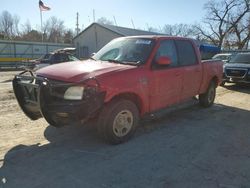Salvage trucks for sale at Wichita, KS auction: 2002 Ford F150 Supercrew