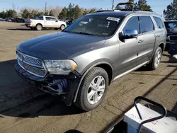 Salvage cars for sale from Copart Denver, CO: 2012 Dodge Durango Crew