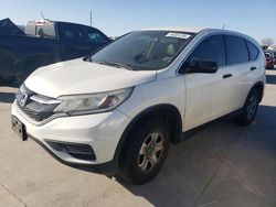 Salvage cars for sale at Grand Prairie, TX auction: 2015 Honda CR-V LX