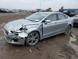 Salvage cars for sale at Woodhaven, MI auction: 2020 Ford Fusion Titanium