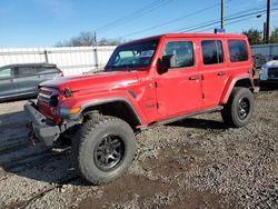 Jeep Wrangler salvage cars for sale: 2018 Jeep Wrangler Unlimited Sahara