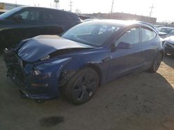 Salvage cars for sale at Chicago Heights, IL auction: 2022 Tesla Model 3