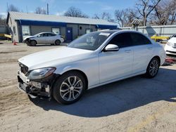 Salvage cars for sale at Wichita, KS auction: 2016 Mercedes-Benz C300