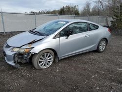 Salvage cars for sale at Bowmanville, ON auction: 2012 Honda Civic EXL