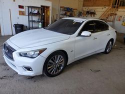 Salvage cars for sale at Ham Lake, MN auction: 2018 Infiniti Q50 Luxe