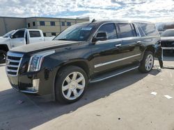 Salvage cars for sale at Wilmer, TX auction: 2015 Cadillac Escalade ESV Luxury