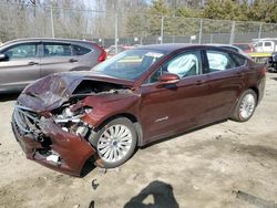Salvage cars for sale at Waldorf, MD auction: 2015 Ford Fusion SE Hybrid