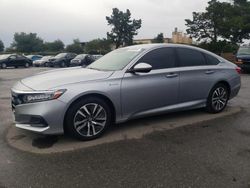 Salvage cars for sale from Copart San Martin, CA: 2021 Honda Accord Hybrid