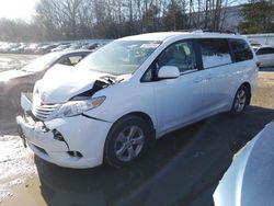 Salvage cars for sale at North Billerica, MA auction: 2017 Toyota Sienna LE