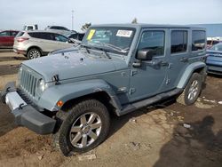 Salvage cars for sale at Woodhaven, MI auction: 2015 Jeep Wrangler Unlimited Sahara