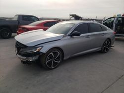 Salvage cars for sale from Copart Grand Prairie, TX: 2021 Honda Accord Sport SE
