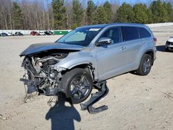 Toyota Highlander salvage cars for sale: 2017 Toyota Highlander Hybrid Limited