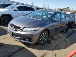 Salvage cars for sale at New Britain, CT auction: 2015 Honda Civic EXL