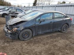 Salvage cars for sale at Bowmanville, ON auction: 2012 Honda Civic SI