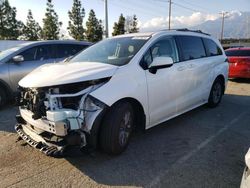 Salvage cars for sale at Rancho Cucamonga, CA auction: 2022 Toyota Sienna LE