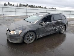 Salvage cars for sale at Windham, ME auction: 2015 Volkswagen Golf Sportwagen TDI S