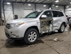 Salvage cars for sale from Copart Ham Lake, MN: 2013 Toyota Highlander Base