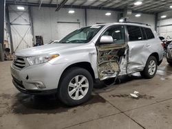 Toyota salvage cars for sale: 2013 Toyota Highlander Base